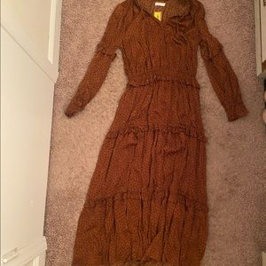 Vestique brown maxi dress
